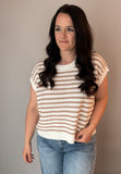 Striped Sleeveless Crew Neck Top