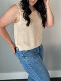 Open Knit Cotton Top