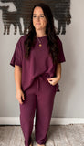 Plum Wide Leg Pants