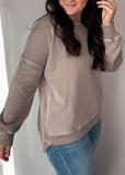 Taupe Fleece Pullover