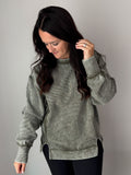 Dark Olive Ribbed Top