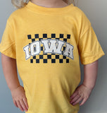 Youth Checkered Iowa Short Sleeve