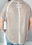 Washed Every Day Tee- Mocha